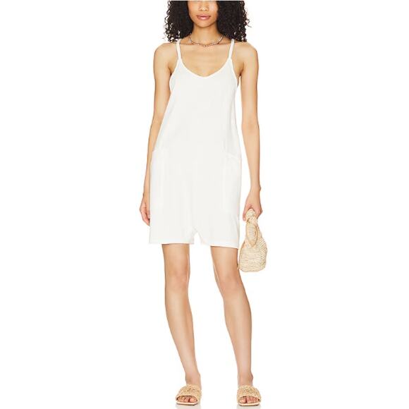 Free People x FP Movement Women's White Hot Shot Romper Size L - Picture 1 of 7